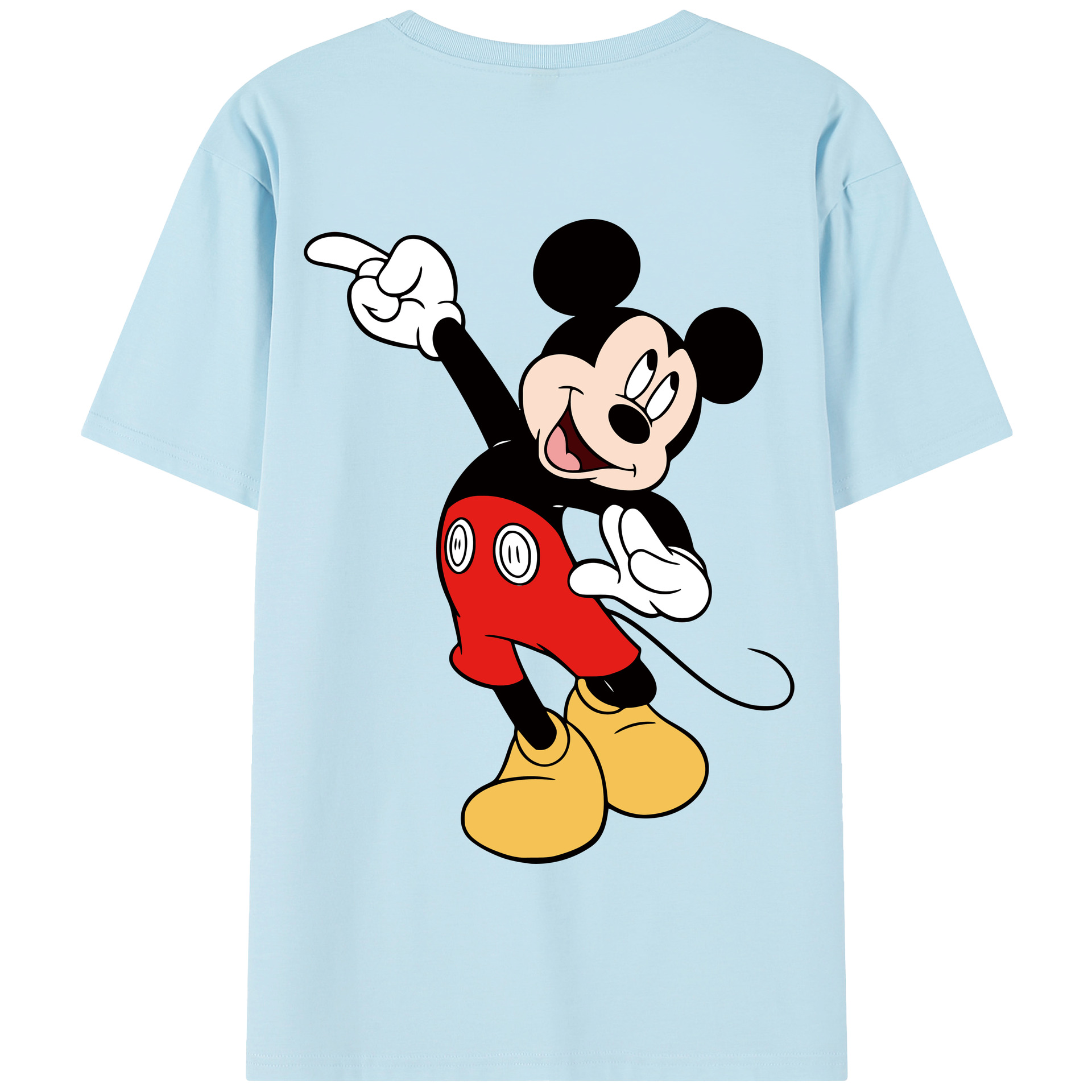 （画像用） ミッキーマウス Mickey Mouse 綿100％半袖Tシャツ（背面プリント）